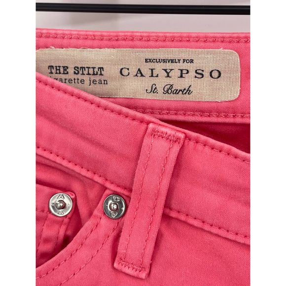 AG Adriano Goldschmied Jeans Calypso The Stilt Cigarette Women’s Size 26 Pink - Picture 4 of 12